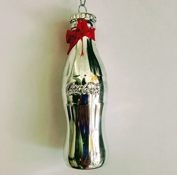 Coca Cola Bottle Ornament Silver